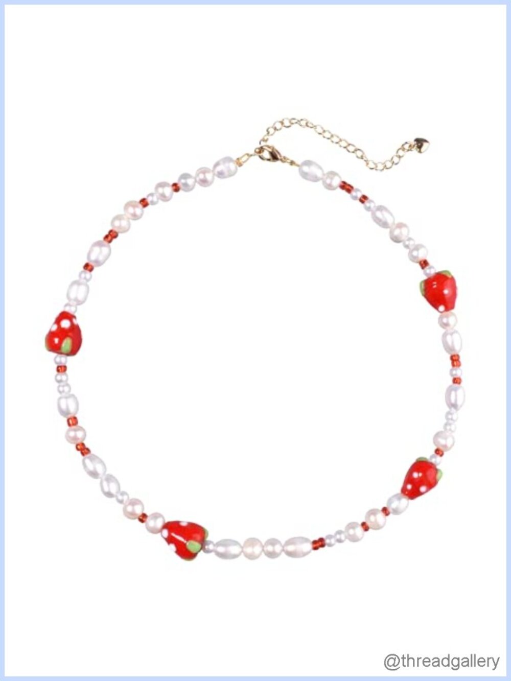 Freshwater Pearl Beaded Choker Necklace 14k Gold Plated Handmade Boho